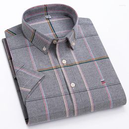 Men's Casual Shirts S-7XL Oversized Short Sleeve Shirt Cotton Oxford Classic Fashion Versatile Summer Business For Men