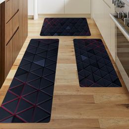 Carpets Geometric Triangle Print Rugs Kitchen Mat Entrance Doormat Printed Rug Home Floor Balcony Anti-Slip Carpet Decor