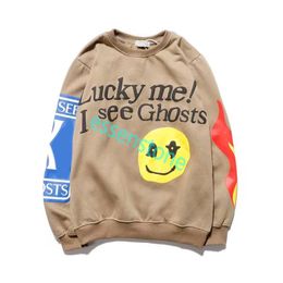 23Men's Hoodies Mens Clothing Hoodies "Lucky me I see Ghosts" Print Hoodie Sweatshirts Mens Women Designer Hoodies Pullover Autumn Winter Sweatshirts