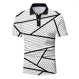 Men's Casual Shirts Button Shirt For Men Short Sleeve Fashion Spring Summer Turn-Down Collar Printed T Top Blouse