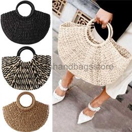 Totes Women's Handbag Rattan Willow Straw Women's Half Round Large Capacity Women's Leisure Travel Handbag Fashion Bolsosstylishhandbagsstore