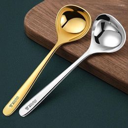 Spoons Large Stainless Steel Ladle Multi-function Rice Spoon With Long Handle Luxury Soup For Dinnerware