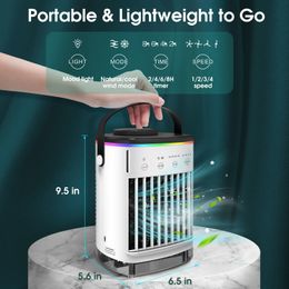 Other Home Garden Mini Air Conditioning Cooling Fan Multi-function Usb Household Portable Air Conditioner Humidifier Strong Wind for Summer 230802