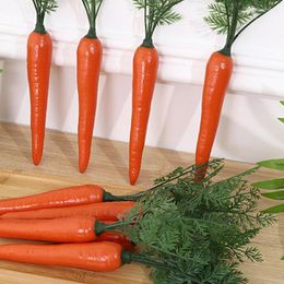 Decorative Flowers Carrot Model Realistic Fake Green Leaves Multipurpose Easter Toy Craft Pography Prop Home Supplies