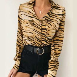 Women's Blouses Shirts Fashion Leopard Womens Tops and Blouses Elegant Long Sleeve Loose OL Blouse Shirt Ladies chemise femme blusa feminina Streetwear J230802