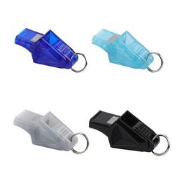 Professional Soccer Football Referee Whistle Outdoor Emergency Survival ABS plastic whistle with neck lanyard coach sport whistles