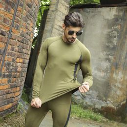 Men's Tracksuits Fleece Thermal Underwear Set With Quick Drying Sweat-absorbing And Sweat Wicking Functions Cycling Fitness Outdoor Sport