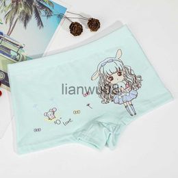 Panties 1PCS Summer New Young Girls Cotton Boxer Briefs Funny Cartoon Girls Suitable for Girls 212 Years Old RedYellow x0802