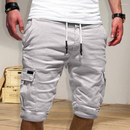 Men's Shorts Simple Men Mid-Rise Sweat Absorption Thin Summer Pure Colour Loose Gym