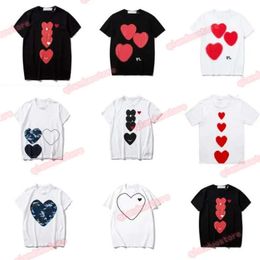 Play Mens T Shirt Designer Cdg Embroidery Red Heart Commes Des Shirt Casual Women Shirts Badge Quanlity Tshirts Cotton Short Sleeve245