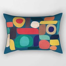 Cushion/Decorative Personality Painted Abstract Geometric Double Sided Printing Waist Living Room Sofa Office Bedroom Waist Cushion