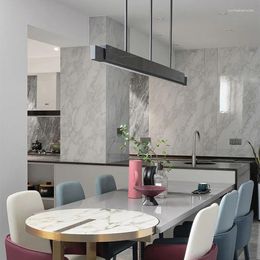 Chandeliers Post-modern Light Luxury Dining Room Chandelier Nordic Designer Art Table Bar Marble Minimalist Long LED