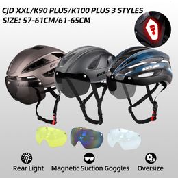 Cycling Helmets GUB Rear Light Bicycle Helmet Road Bike with 3 Lens Adults Oversized 5765cm Mountain Cap Casco Ciclismo 230801