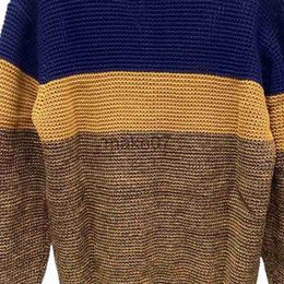 Men's Sweaters Men Sweater Color Block Knitted Autumn Winter Straight Warm Sweater Jumper for Daily Wear J230802