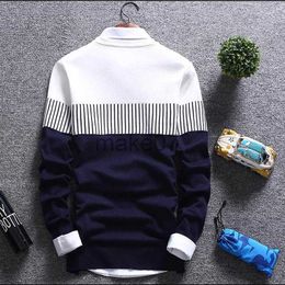Men's Sweaters New Autumn Pullovers Men Fashion Stripe Causal Knitted Sweaters Pullovers Mens Slim Fit O Neck Knitwear Mens Brand Clothing 2023 J230802