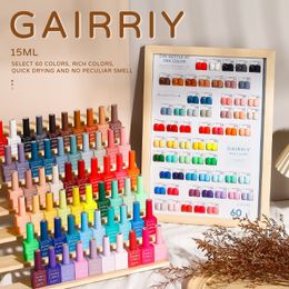 Nail Polish Gairriy 15ml Gel 60Set with Color Board Glitter Soak Off UV LED SemiPermanent Varnish Art Salon Accessories 230802