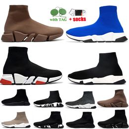 2023 Designer Sock Shoes Men Women 1.0 2.0 Breathable color Black Triple Black Black red White Sports Eur 36-45 Sports boot jogging trainers youthful paris