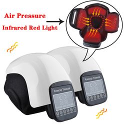 Leg Massagers Electric Air Pressure Knee Massage Infrared Heating Arthritis Pressotherapy Joint Vibration Pain Relief Thermal Massager 230802