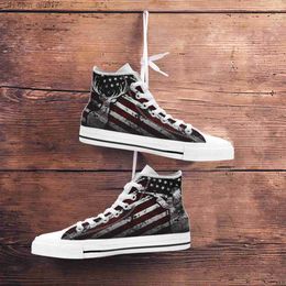 Dress Shoes Deer Printed High Top Shoes Fashion Flag of the United States Durable round toe cap Men's sneakers Custom design Non slip Zapatos Para Hombres Z230802