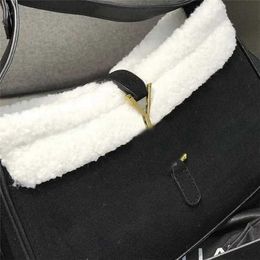 Lady Shopping Bags Ysbag Frosted Designer One Shoulder Handbag Women Winter Plush Tote Bag Handle Crossbody Purse 221008