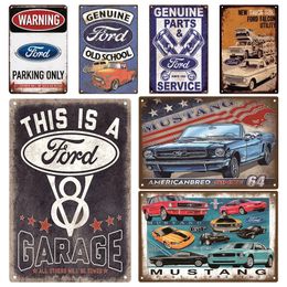 Retro Car Motor Tin Sign Vintage Car Brand Metal Plaque For Gift Idea Car Accessories Metal Plate Fans Home Club Garage Man Cave Wall Decor 30X20CM w01