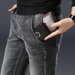 Men's Jeans ICPANS Men Anti-theft Zipper Denim Pants Casual Black Straight Cotton Clothing Big Size 40 42 44 46 48