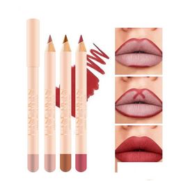 Other Health Beauty Items Handaiyan Coloured Lipstick Pencil Lip Liner Set Waterproof Sweatproof Wholesale Makeup Matte Lipliner Pe Dhnmf