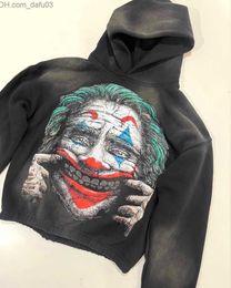 Men's Hoodies Sweatshirts Gotham Clown Vintage American Women's Hoodie Vintage Street Pink Ricky Hoodie Fashion Long Sleeve Sweatshirt Z230804