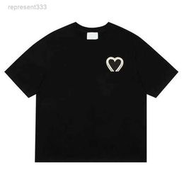 21 Colors Mens t Shirt Shirts for Men Designer Top Short Sleeve Embroidered Red Heart Solid Color Big Love Round Neck Womens Paris T-shirt 1 Mh7g