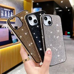 Cell Phone Cases High quality All diamond Bling shine Soft Phone Case For iPhone 14 13 12 11 Pro XS MAX X XR 7 8 Plus 13 MiNi SE Back Coque Cover L230731