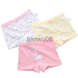 Panties Children Pure Cotton Briefs Boxers 3pcsPack Size 315T Teen Boys Girls Underwear Bright Color Prints Kids Quality Underpants x0802