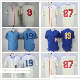 Vintage Movie Baseball Wears Jersey 8 Ryan Braun 1948 19 Robin Yount 27 Carlos Gomez 1948 Blank Men Women Youth Size S--XXXL