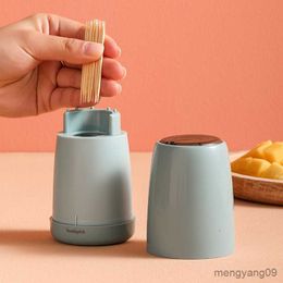 2pcs Toothpick Holders Room Kitchen Cleaning Automatic Desktop Toothpick Dining Room Pop-up Home Holder Box Push-type Gadget Toothpick Living Teeth R230802