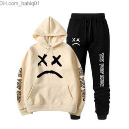 Men's Tracksuits RIP Lil Peep Hoodies Sweatshirt + Sweatpants Suits Men Women Hip Hop Lil Peep Cry Baby Pullover Two Piece Set Sudaderas T230802