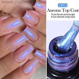 Nail Polish LILYCUTE 7ML Aurora Flash Nail gel Polishing Summer Blue Purple Gold Laser Spar Semi Permanent Top Coat Nail Art gel Clearcoat Z230802