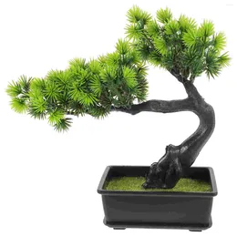 Decorative Flowers Fake Plants Desk Bonsai Decor Artificial Tree Realistic Imitation Pine Ornaments