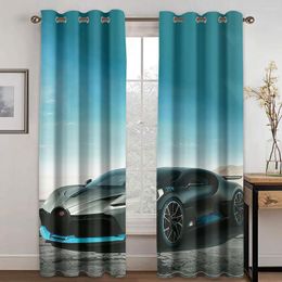 Curtain 3D Print Plane Truck Cool Car Vehicle Thin Windows Curtains For Boys Man Living Room Bedroom Decor 2 Pieces