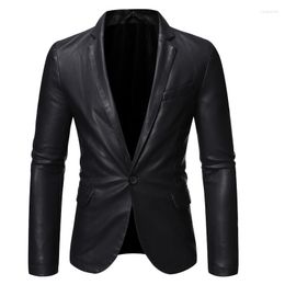 Men's Jackets Mens Leather PU Jacket Wholesell Price Autumn And Winter Artificial Suit For Man Size L-5XL