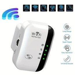 Boost Your WiFi Signal Up To 3000 Sq.ft & 28 Devices - 1-Tap Setup WiFi Extender With Ethernet Port & Alexa Compatible