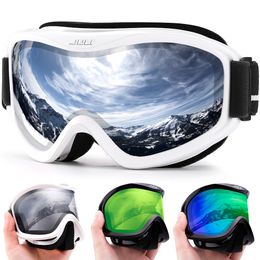 Ski Goggles MAXJULI Brand Professional Double Layers Lens Antifog UV400 Glasses Skiing Men Women Snow 230801