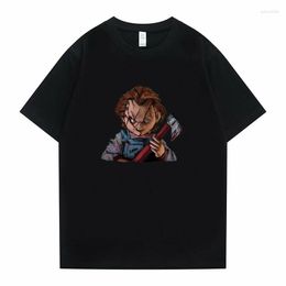 Men's T Shirts Funny Chucky Graphic T-shirts Summer Men Women Vintage Oversized Tees Pure Cotton Short Sleeve Unisex Fashion Trend