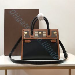 Modische Handtasche, Titel: Luxus-Designer-Umhängetaschen, Damen-Tragetaschen, zweifarbige Taschen, Nieten-Tragetaschen, Karomuster, voluminöse Abendtaschen, Unisex-Einkaufstaschen