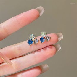 Backs Earrings Square Crystal Clip On No Hole Ear Clips Geometry Without Piercing Personality Earring Jewellery Cetc715