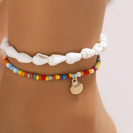 Anklets Fashion Vacation Beach Conch Full Diamond Butterfly Feet Chain Anklet For Women Girl Gift Accessories Jewelry Wholesale