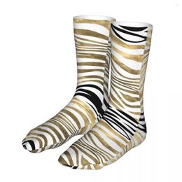 Men's Socks Female Cycling Zebra Animal Pattern Cotton Compression Woman