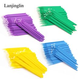 Makeup Tools 500Pcsset Disposable Colourful Cotton Swabs Eyelash Brushes Cleaning Swab Cosmetic for Make up Stick 230801