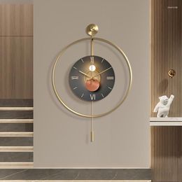 Wall Clocks Nordic Design Home Clock Bedroom Kitchen Game Metal Mechanism Living Room Designer Montre Murale Decor