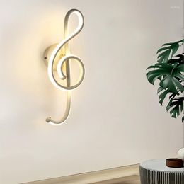 Wall Lamp Art Note Bedroom Sitting Room Dining-room Studio Corridor Cafe Shop Indoor Decorative Light Music Classroom