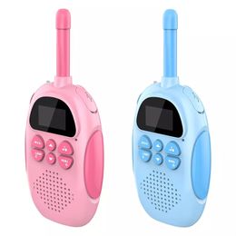 Toy Walkie Talkies 2 Pack Walkie Talkies for Kids Children's Walkie Talkies for Kids Radio Toy with Backlit LCD Flashlight 3 KM Range Outside 230802