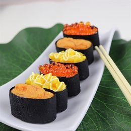 Decorative Flowers Artificial Foods PVC Simulation Japanese Sushi Model Fake Cooking Catering Display Props